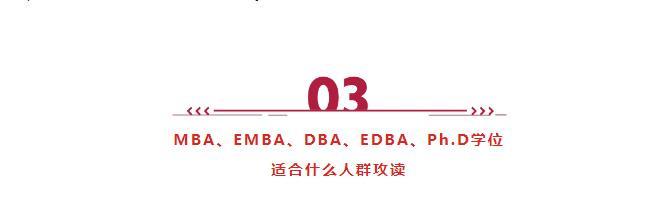 MBA、EMBA、DBA、EDBA、Ph.D有啥區(qū)別？適合什么人群就讀？