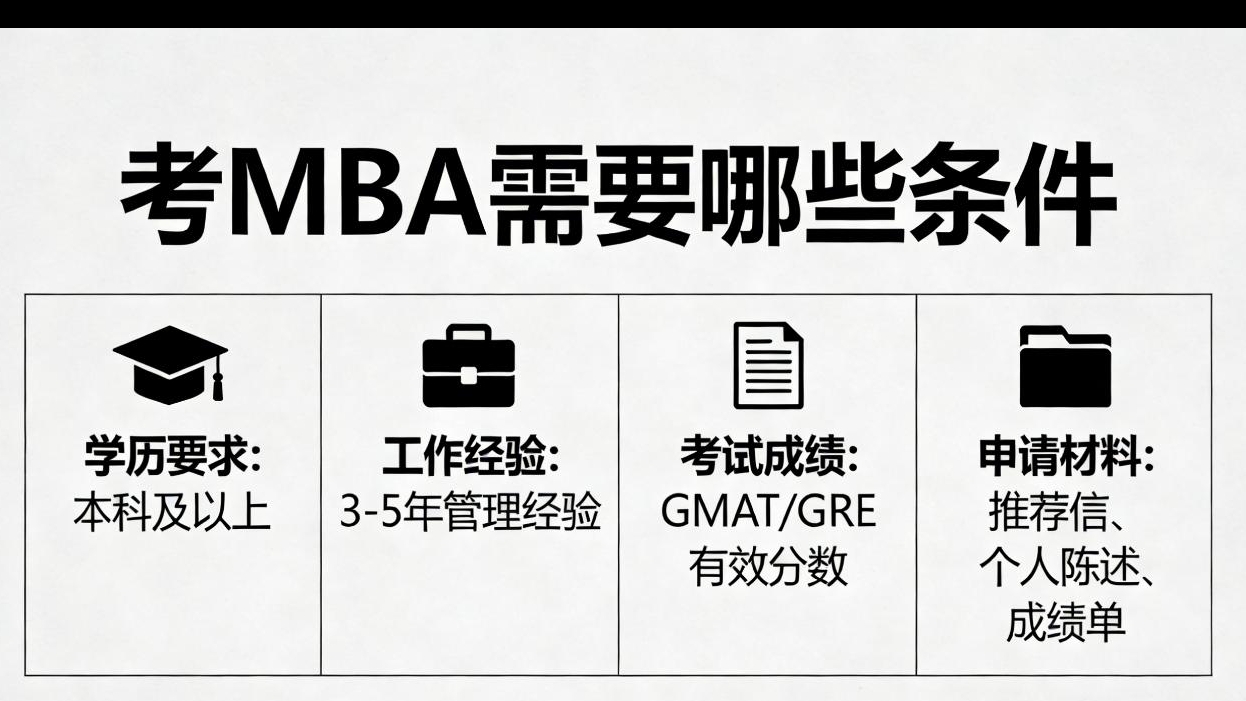 考MBA需要哪些條件？2026最新政策｜職場(chǎng)人自查指南