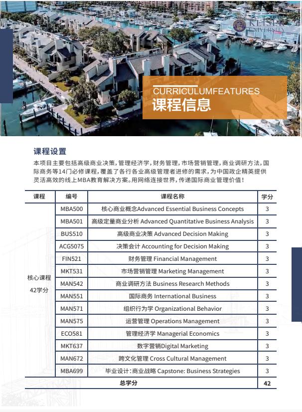 凱澤大學(xué)中文MBA招生簡章