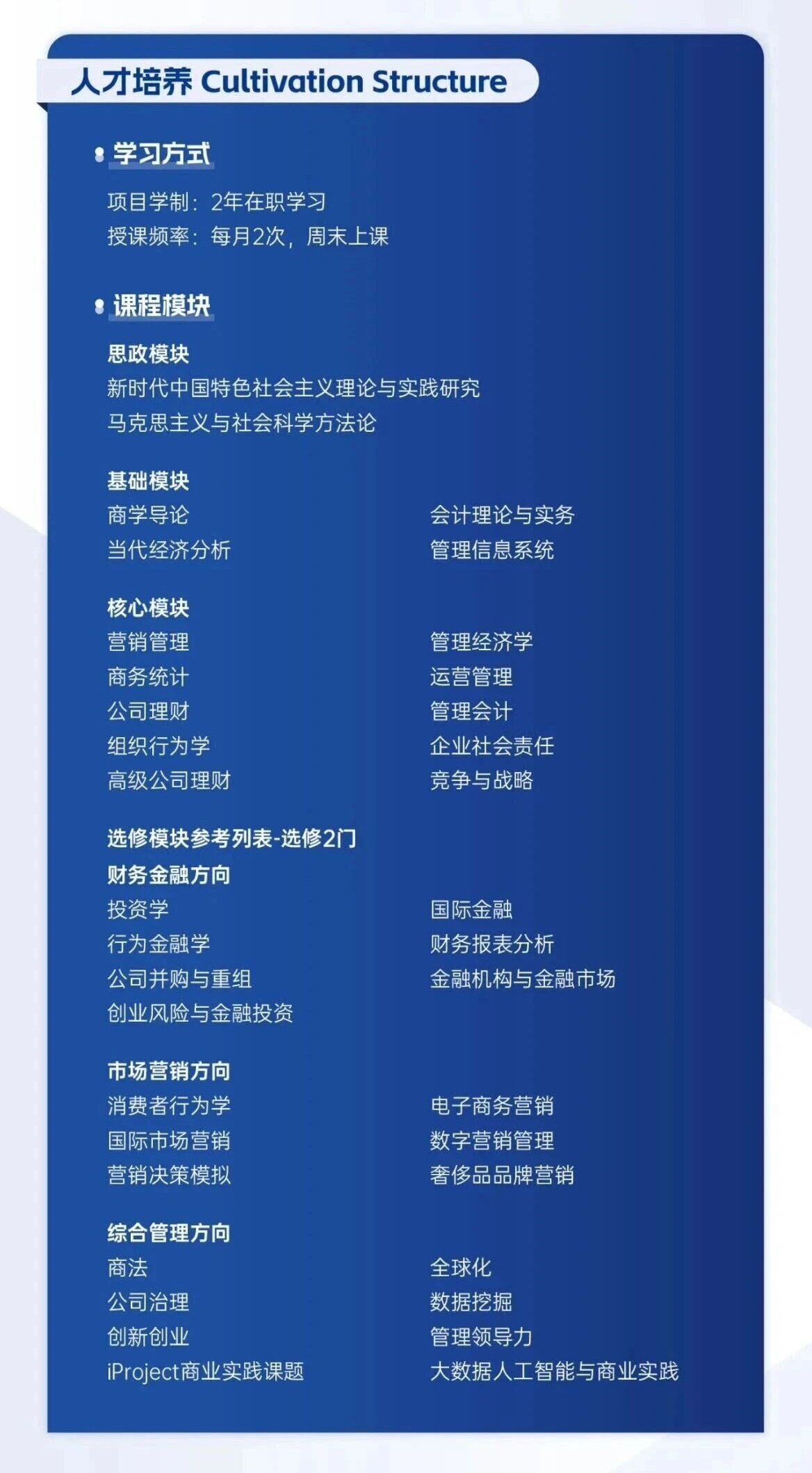 上海財經(jīng)大學與美國韋伯斯特大學iMBA招生信息